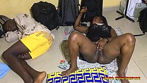 i got shocked when my roommate fucked my ebony girlfriend doggystyle on her birthday in dorm