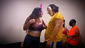 halloween party turns into wild orgy with old man fucking teen women swapping partners milking pussies homemade!