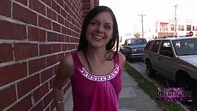 petite 18+ tatted freak michelle goes for risky public nudity in a casual outdoor adventure