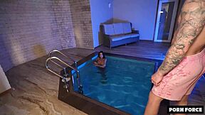 eva tender really enjoys being submissive in college quickie sex with rough doggystyle and cum in mouth