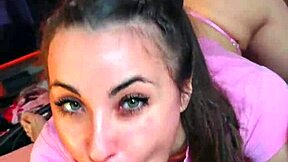 brunette babe with glasses rides dildo on homemade compilation while cum drips from her tight pussy in fun session