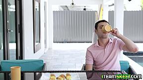 Nikki sweet and johnny sneak into bathroom to fool around