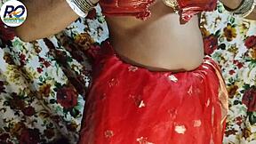 Bhabhi, want great sex in red saree? Squeeze boobs and ass fuck now?