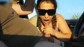 Stranger, you caught me jerking off in the car at the public park - now give me that incredible deepthroat blowjob?