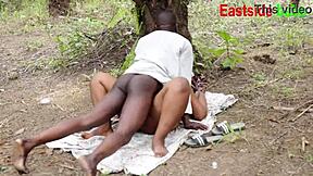 I couldn't resist when my landlord's daughter begged for that rough outdoor fuck in the bush.