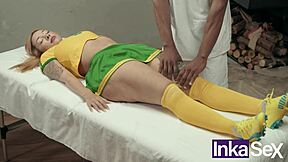 i watched this brazilian soccer girl with huge ass get fucked by her colombian masseur vitoria beatriz in the gym