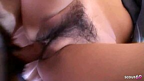 Petite Japanese teen 18+ in uniform gets picked up and seduced into creampie defloration at uncensored JAV POV interview.