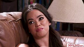 Guy Fucking Petite 18+ Lesbian Friend Hard With Huge Cock Until Cumming Inside!