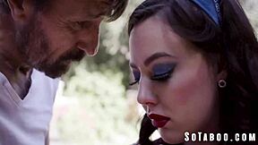 whitney wright joined the stepfamily barbeque that turned into a wild gangbang. she took double penetration from horny guys in rough hardcore action.