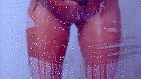 College tanned gorgeous girl, why take that shower in bikini with your horny friend watching?