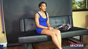 Exotic brunette skylar masturbates and gets her pussy fingered and fucked with cumshot