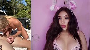 horny innocent blonde girl experiences her first anal creampie with latina flair