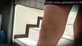 Mexican secretary Nataly goes without panties for an upskirt thrill in public