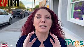 Petite brunette Katie Kush as sports reporter gets caught in interracial threesome with big black cocks rimjob and squirting