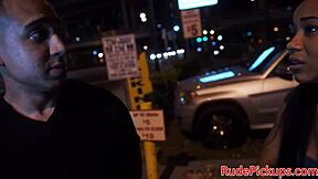 hey, check out this bondage ebony teen getting roughfucked outdoors and facialized in public reality style