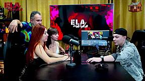 Binho ted chupa bem gostoso a buceta rosa da ninfeta na mesa do podcast o ruan fica sem palavras podcast pepum no barraco ela manda with brazilian brunette kissing and pussy licking