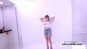 straight girl gets seduced by her lesbian stylist during a session on the sofa