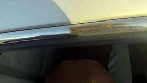 Shy petite ebony teen neighbor returns for more public car sex with big black cock