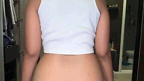 Beautiful 18yo Thai with tight pussy fucked by a huge white cock in POV