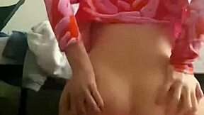 i uh, got this teen girl all horny with her dildo... she's teasin solo in homemade masturbation style