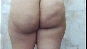 Chubby Indian Girl Fingers Herself in Bathroom