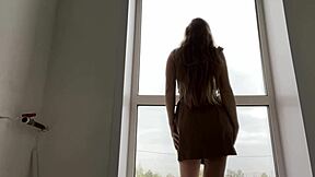 Watch me masturbate publicly by the window to seduce those passersby