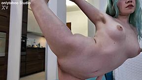 Stretch your flexible body like this rebecca nikson and show me that tight wet pussy with legs spread wide