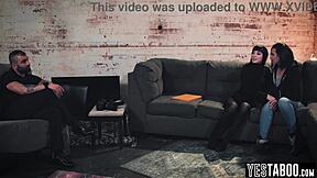 Petite criminal milf bends over for anal threesome with big dick parole officer at work. She licks hairy pussy while getting fucked doggystyle.