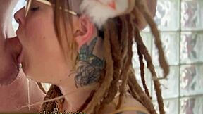 Why not tease that big cock with my cute glasses and goth lamb cosplay vibes?