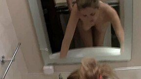 Friends ex gf gets nailed hard in my bathroom - what a quickie! 😏