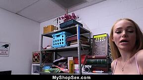 Officer Mike Catches Athena Burglar In Office And Blackmails Her Into Hardcore Pussy Riding In Cowgirl