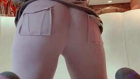 this amateur teen 18+ girl shows off her cute latina ass and pussy in solo play