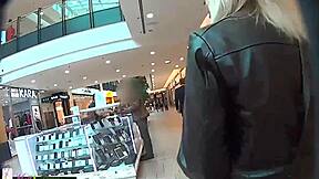 this young 18+ czech girl gets horny and masturbates outdoors in public near the mall for some quick fun