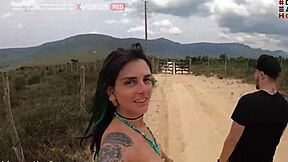 Delicious blowjob in front of the hill in brazil - alemaohub amateur couple gets wild outdoors.