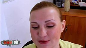 oh gosh, sizzling office romp with busty blonde eva and terry kemaco, it's so intense