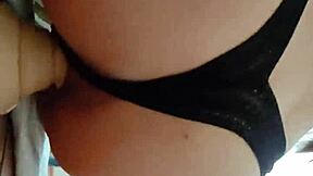 Latina teen masturbates with big dildo during quarantine in homemade hardcore session. She fucks her pussy solo with toys.