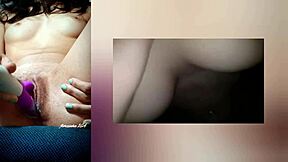 Skinny teen babe with small waist feels intense pleasure masturbating with vibrator