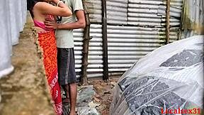 Local desi village girl from Bangladesh with big ass gives deepthroat blowjob and hardcore sex outdoors on ranch. Pussy cum covers her in official video by localsex31.