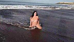 Stepmom, can we do a nude beach photoshoot with your big natural tits out?