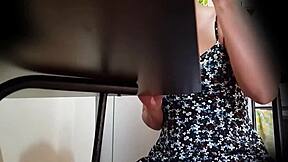 Intense upskirt of my stepsister's cute Argentinian friend coming for visit