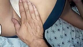 Let my perverted stepdad touch my intimate parts for party money with my boyfriend