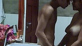 hot latina, want this cumshot in the hotel bathroom?