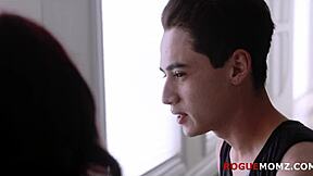 What if a caring stepmom steps in to assist her exhausted stepson with some gentle support?