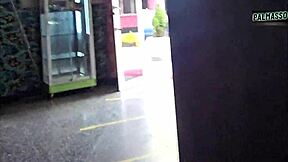 petite horny girl with hairy pussy gets pov doggystyle pounding after classes