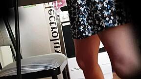 Intense upskirt of my stepsister's cute Argentinian friend coming for visit