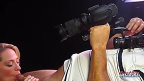 brunette vicky and blonde jennifer, let's give this double blowjob and get jizzed on our shaved pussies