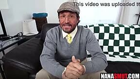 Hey step granny and step grandpa, wanna join me for a wild threesome fuck