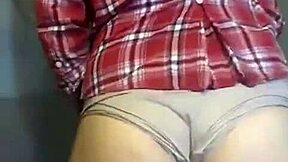 Sexy petite 18+ milf teasing with panties and plump ass 😘