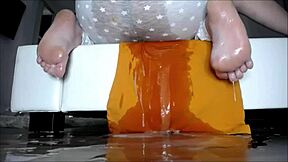 In this homemade video, a cute teen experiences squirting orgasm while masturbating solo in the bathtub for her partner