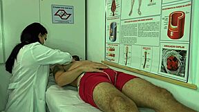 Enfermeira Gets Excited by Patient's Big Cock Erection in Hospital with Rough Pussy Fucking and Sloppy Blowjob